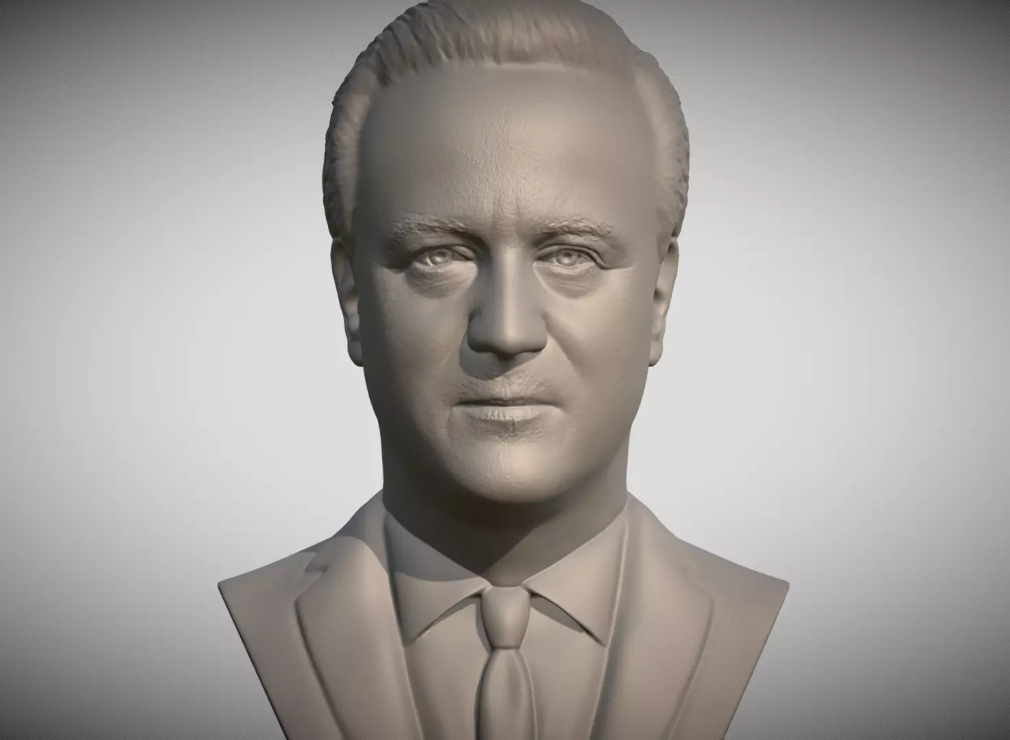 David Cameron bust 3D printing ready stl obj formats 3D print model_0