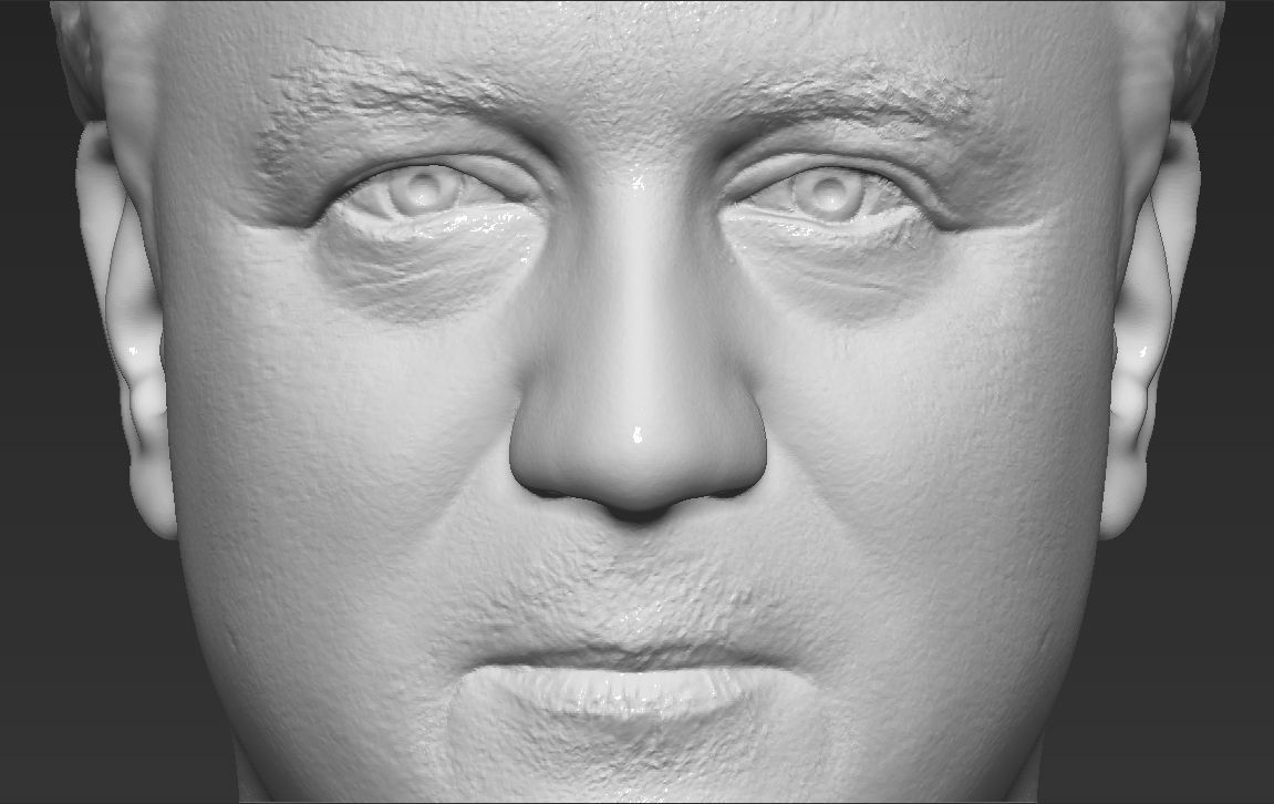David Cameron bust 3D printing ready stl obj formats 3D print model_21