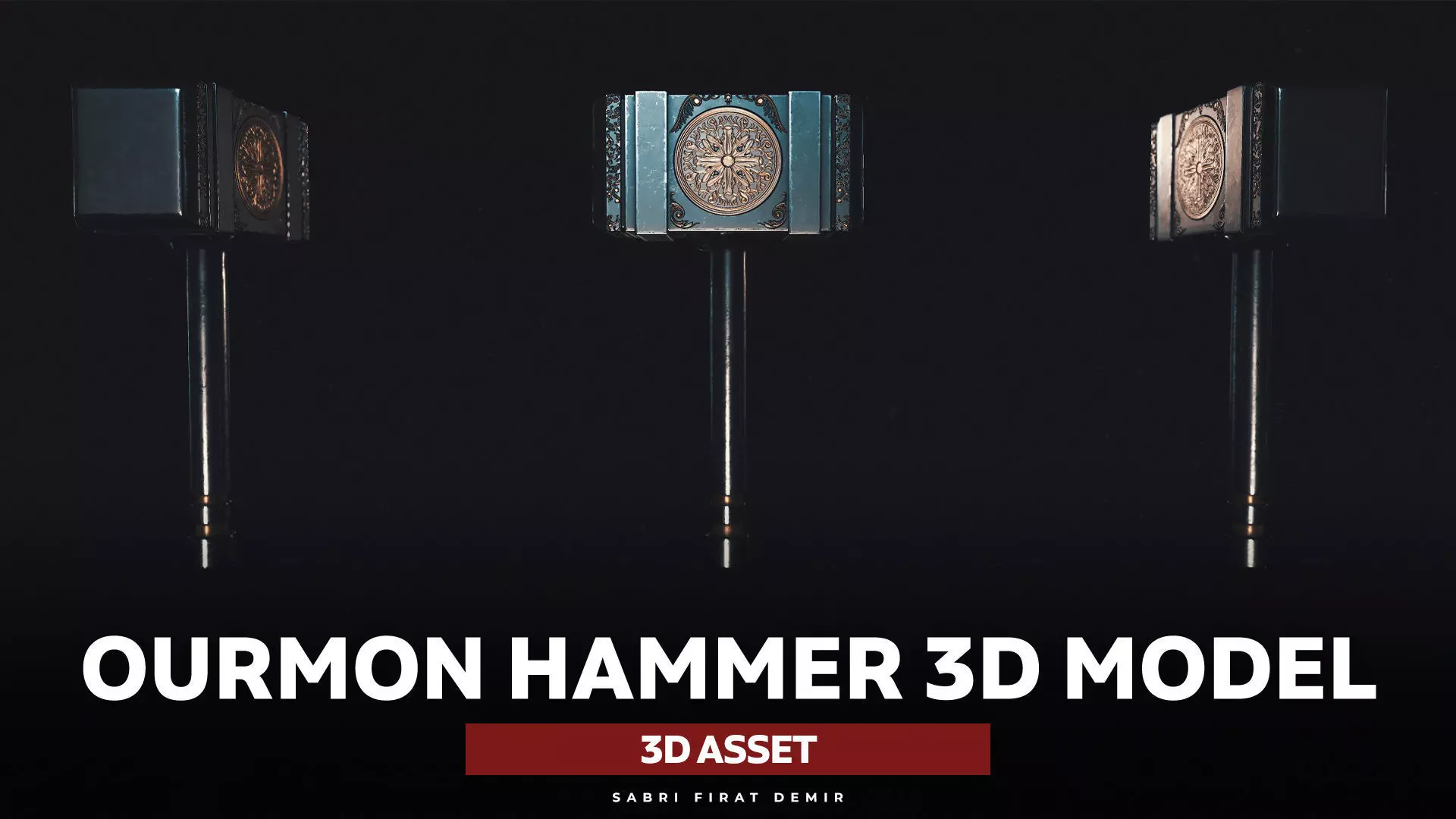 Ourmon Hammer - Low Polygon - PBR Low-poly 3D model_0