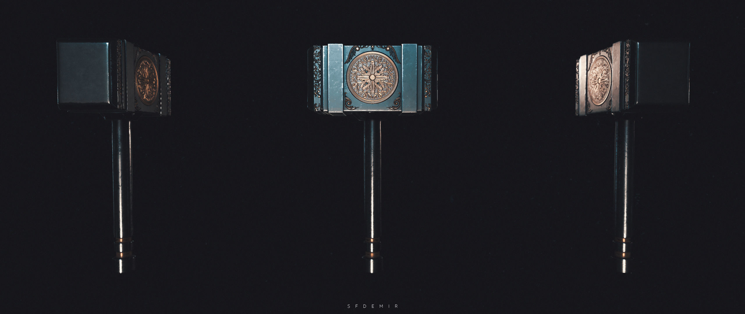 Ourmon Hammer - Low Polygon - PBR Low-poly 3D model_3