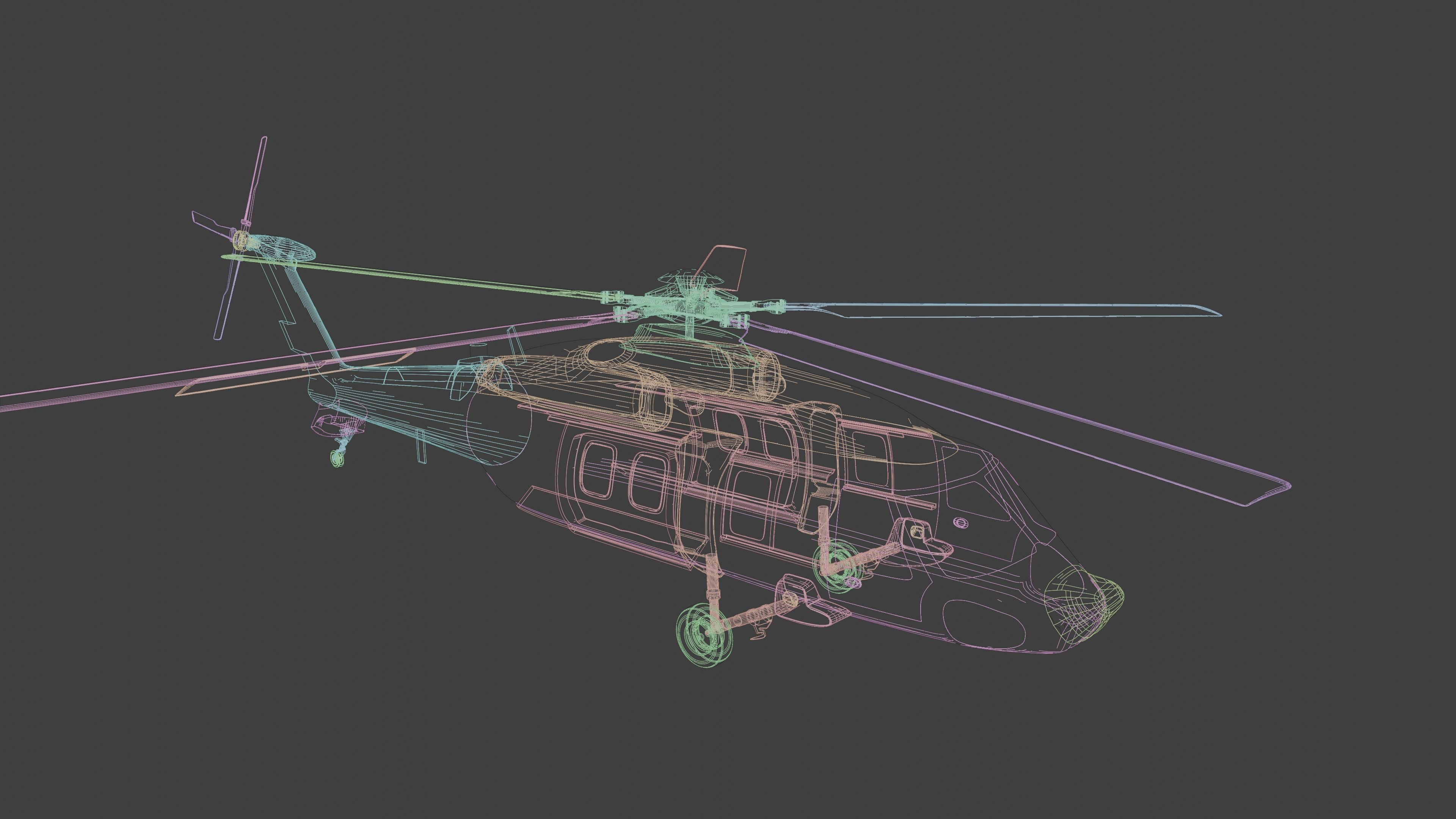 Harbin Z-20 - THE CHINESE BLACK HAWK - 3D model_12