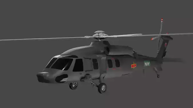 Harbin Z-20 - THE CHINESE BLACK HAWK - 3D model
