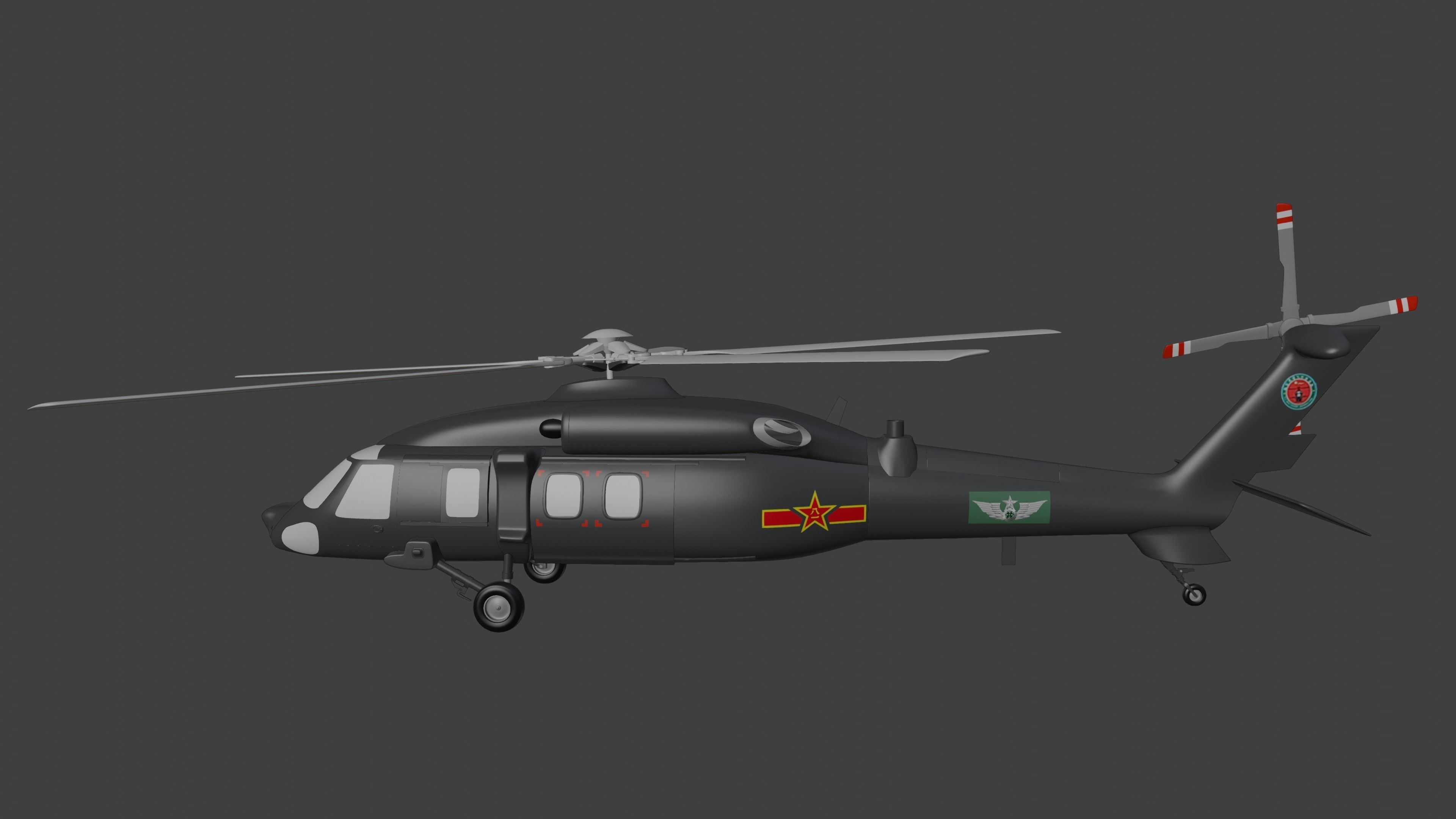 Harbin Z-20 - THE CHINESE BLACK HAWK - 3D model_18
