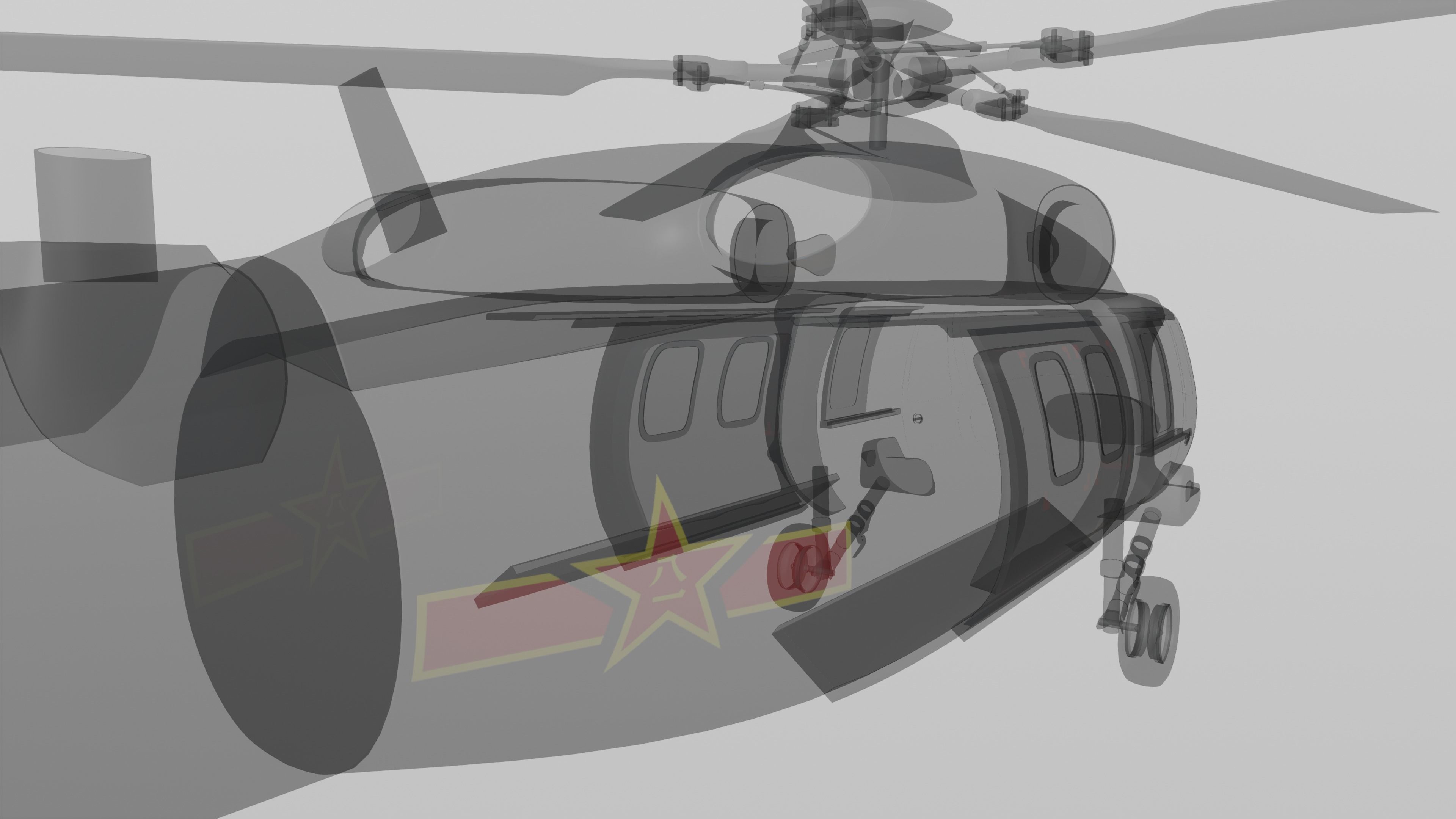 Harbin Z-20 - THE CHINESE BLACK HAWK - 3D model_39