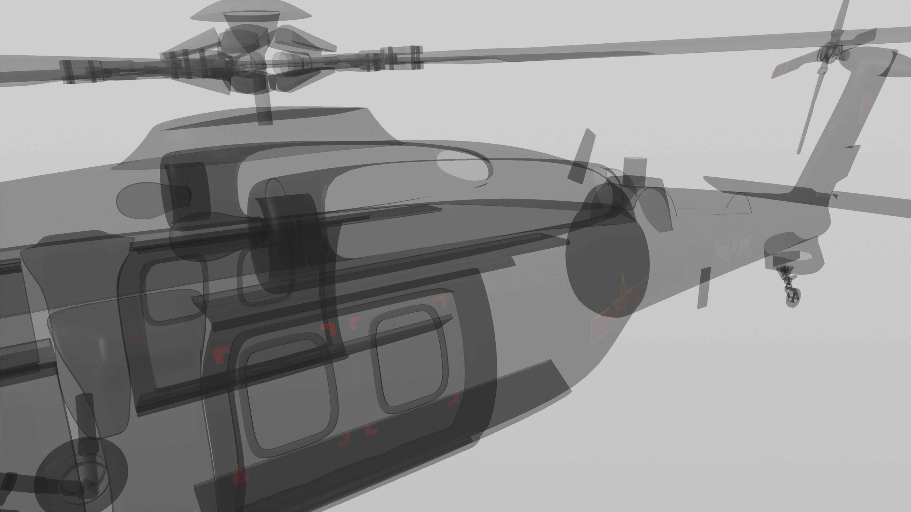 Harbin Z-20 - THE CHINESE BLACK HAWK - 3D model_32