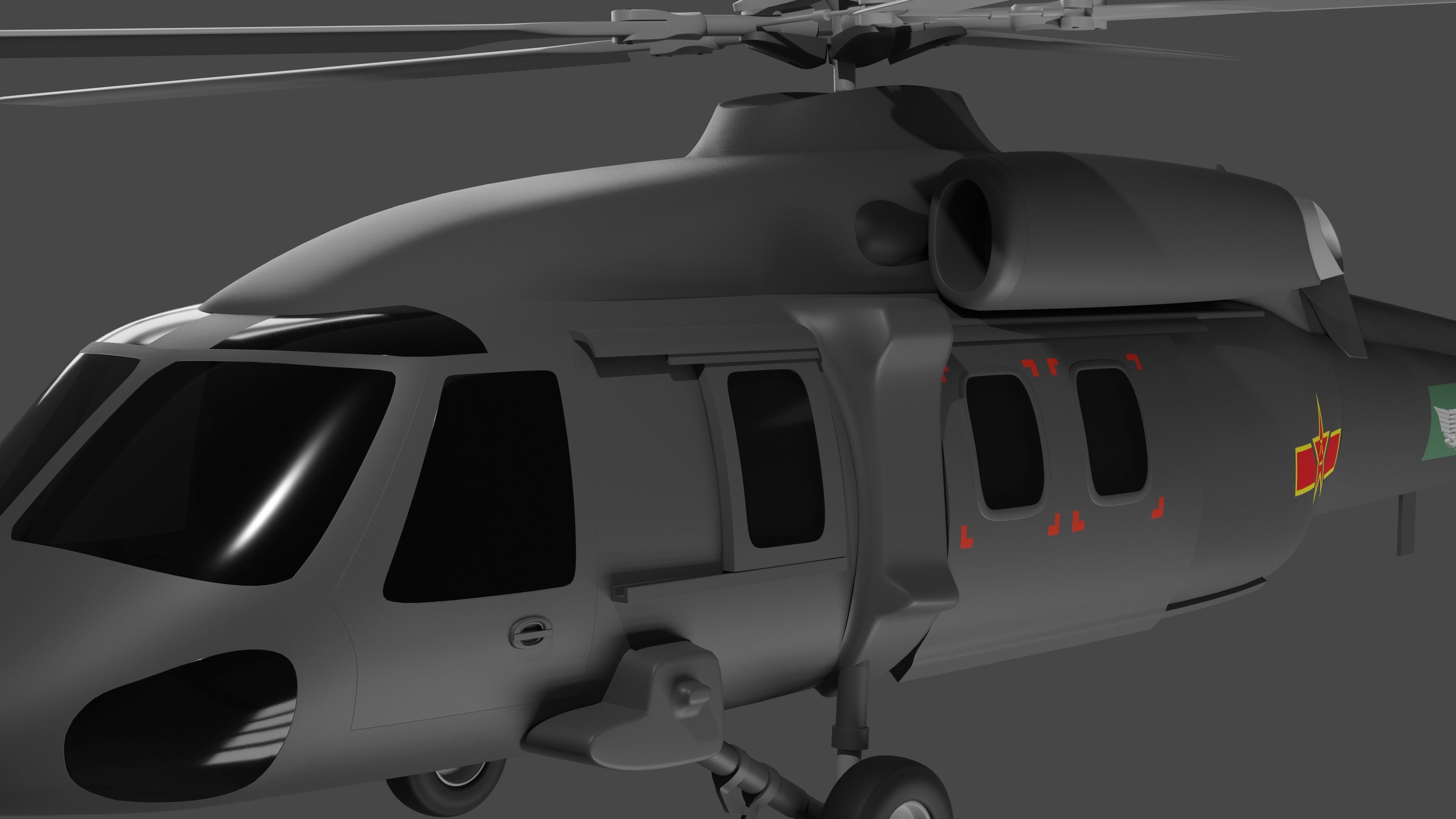 Harbin Z-20 - THE CHINESE BLACK HAWK - 3D model_2