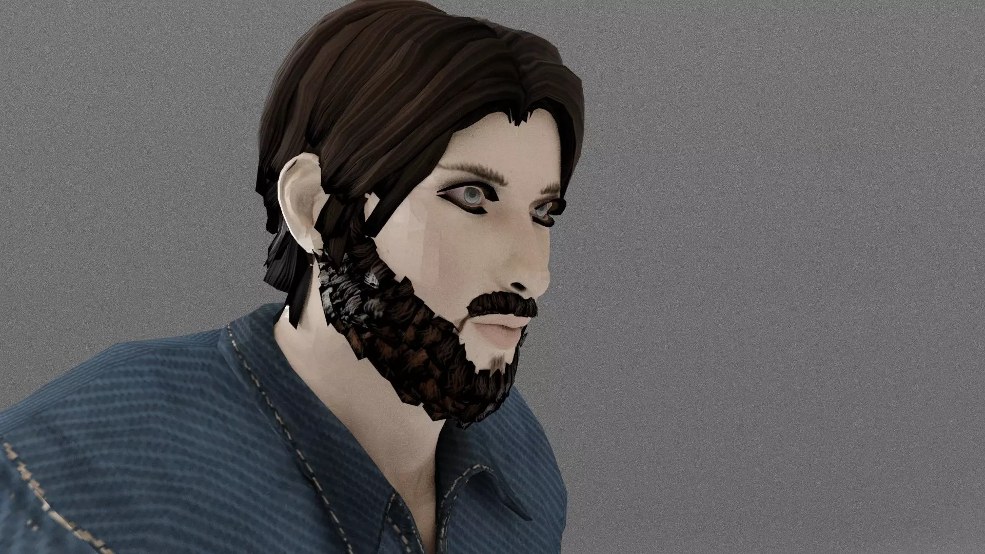 A body builder Men 3D model_0