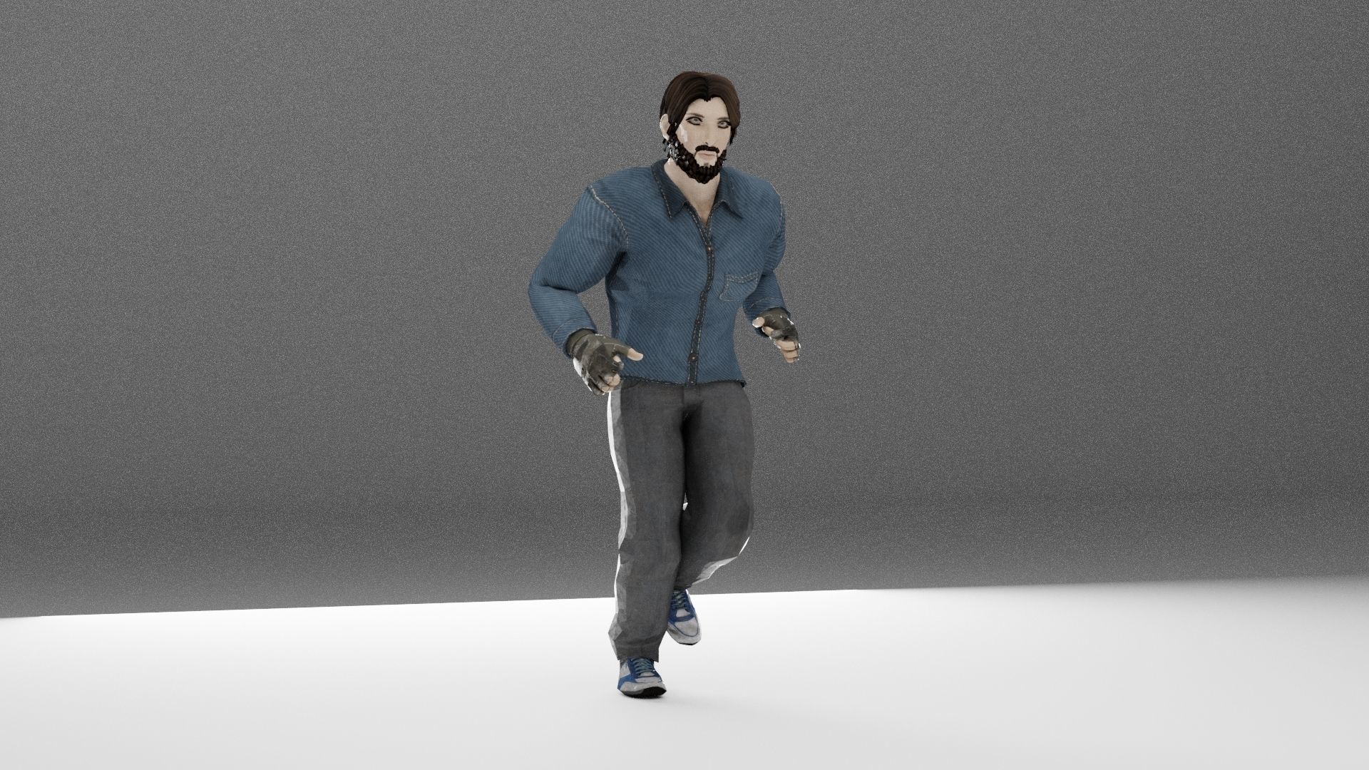 A body builder Men 3D model_2