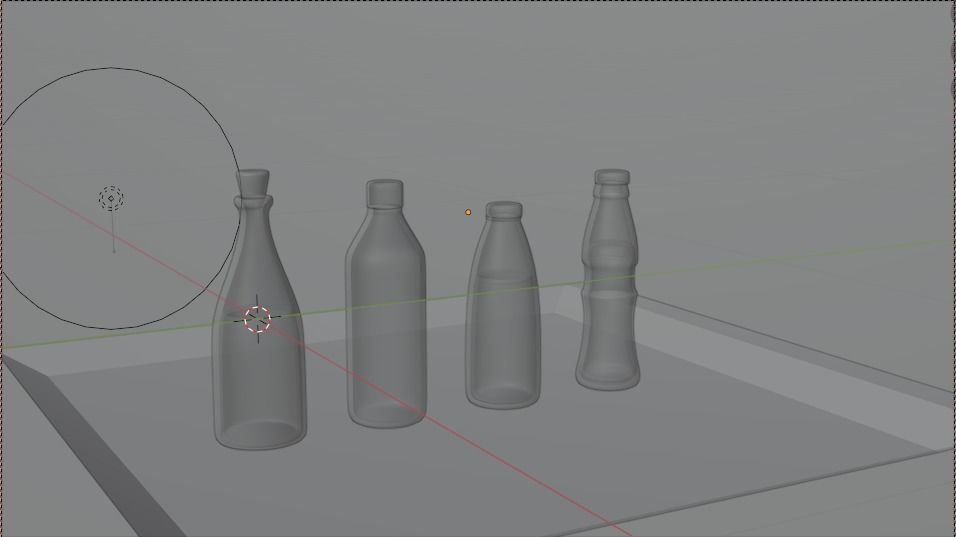 Bottles 3D different 3D model_2