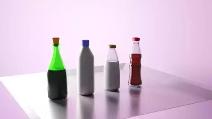 Bottles 3D different