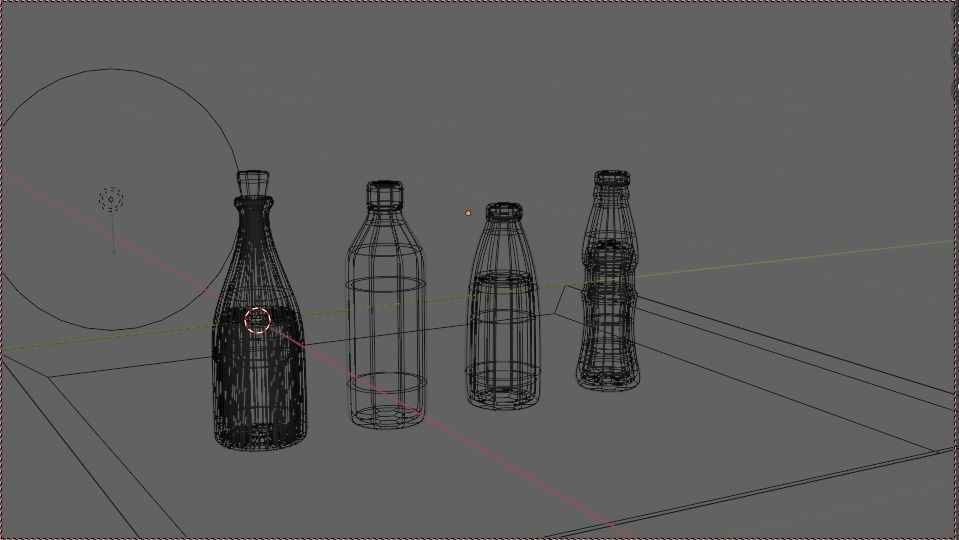 Bottles 3D different 3D model_3