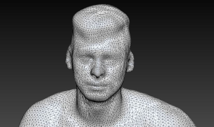 Shirtless man riding on a skateboard 191 Low-poly 3D model_6