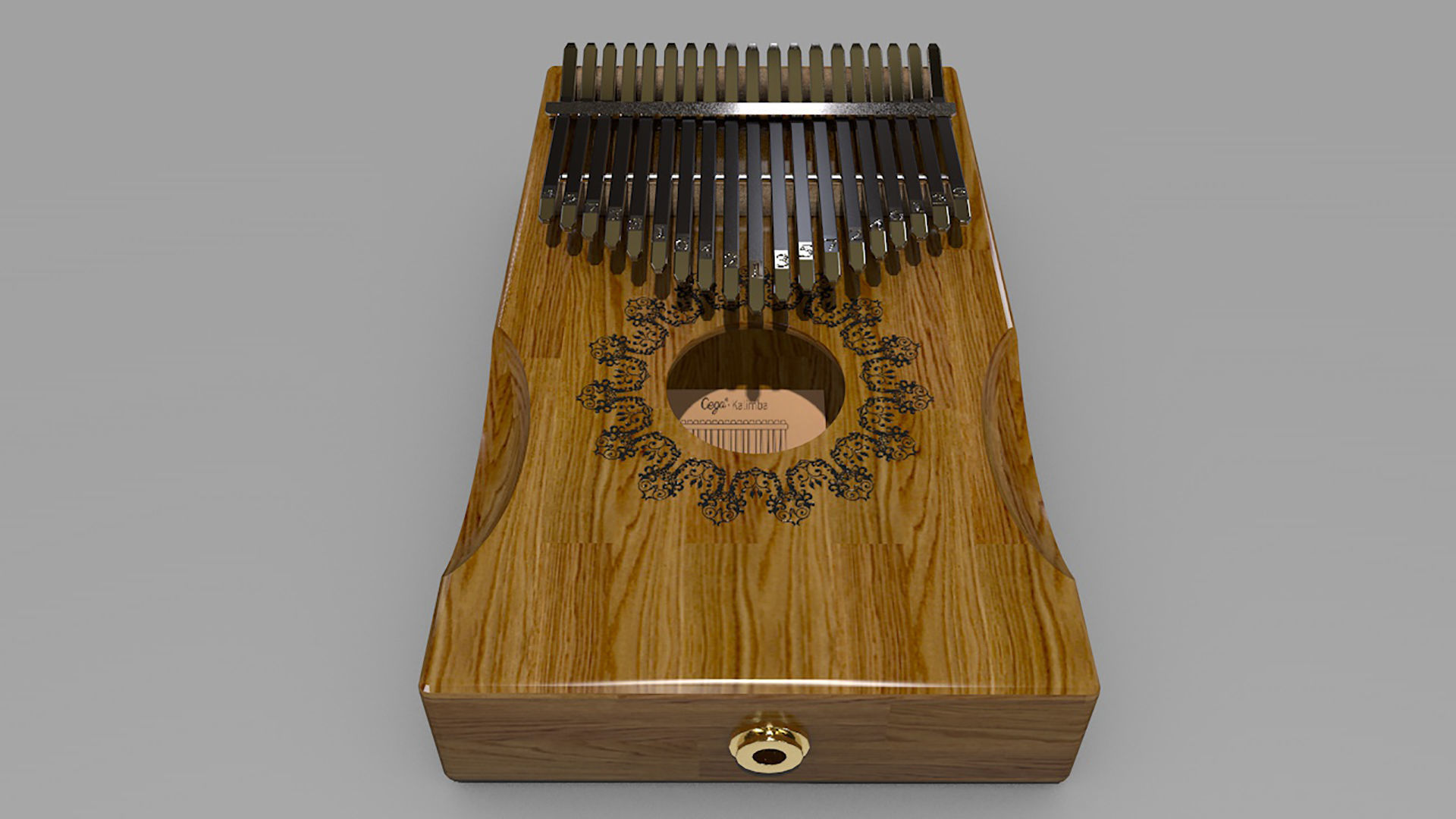Kalimba Acoustic Piano 3D model_2