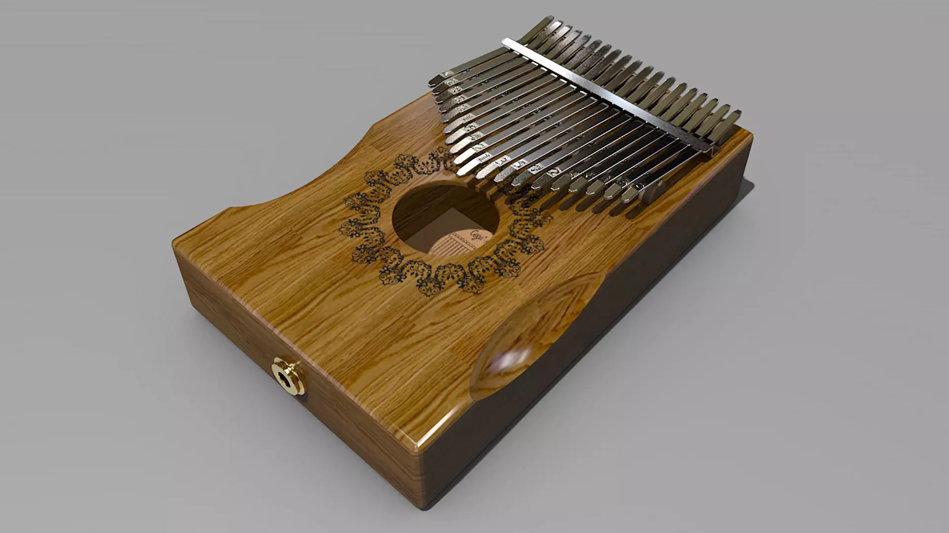 Kalimba Acoustic Piano 3D model_0