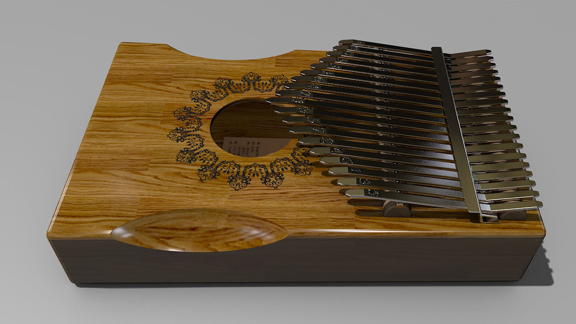 Kalimba Acoustic Piano 3D model_1
