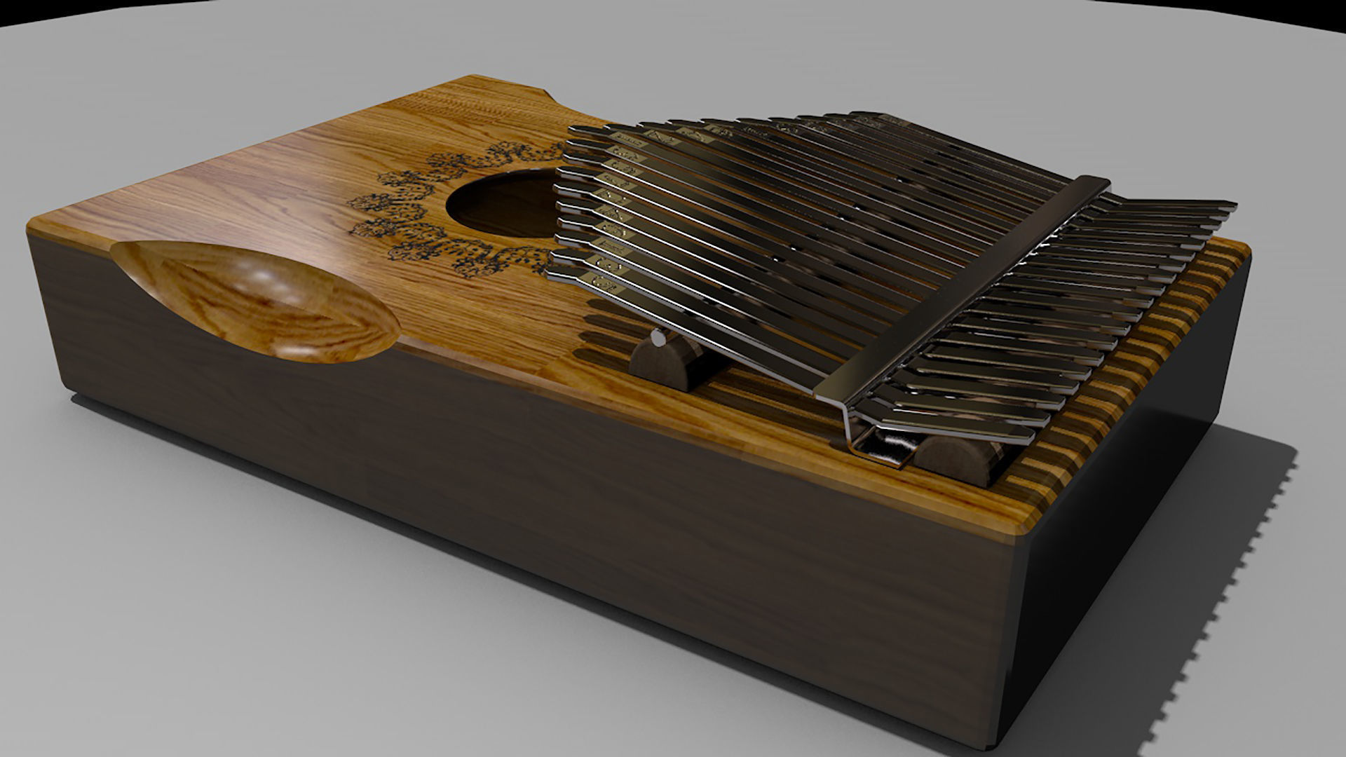 Kalimba Acoustic Piano 3D model_3