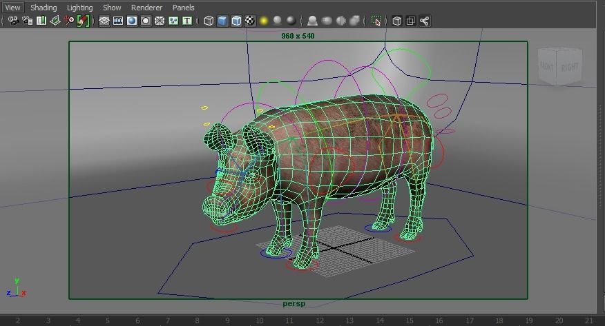Pig Rigged  Animated 3D model Low-poly 3D model_15