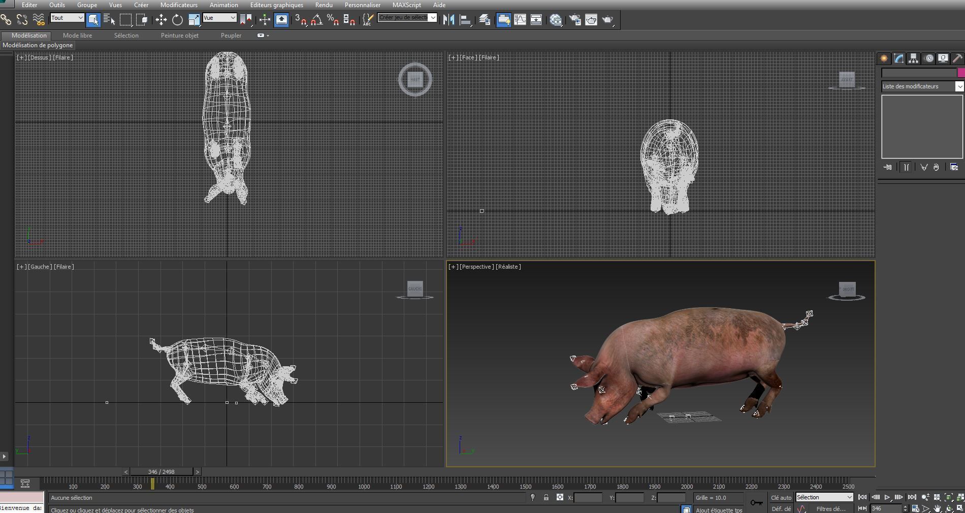 Pig Rigged  Animated 3D model Low-poly 3D model_14