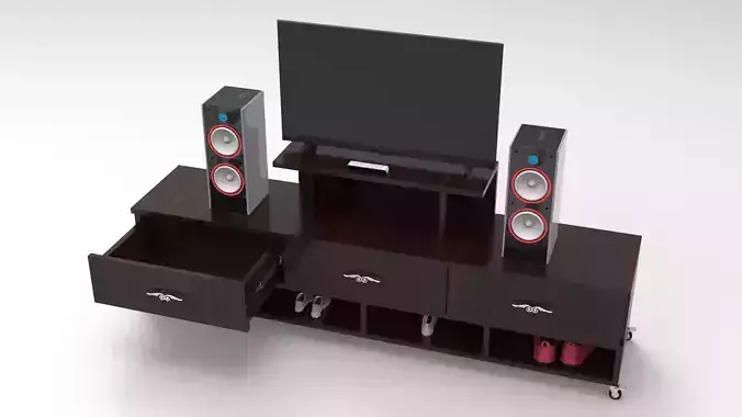 Sleek 7ft LED Console- Ready for Your Personal Touch Low-poly 3D model