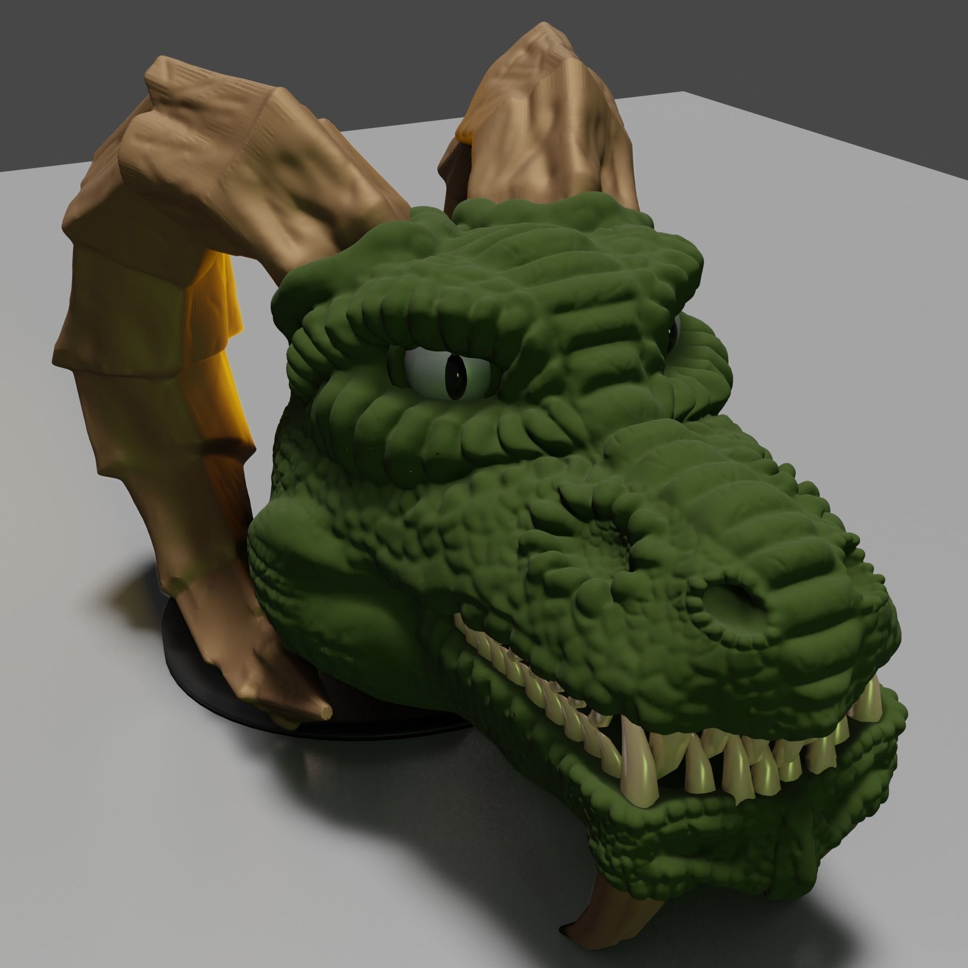 Fantasy dragon head 3D print model_2
