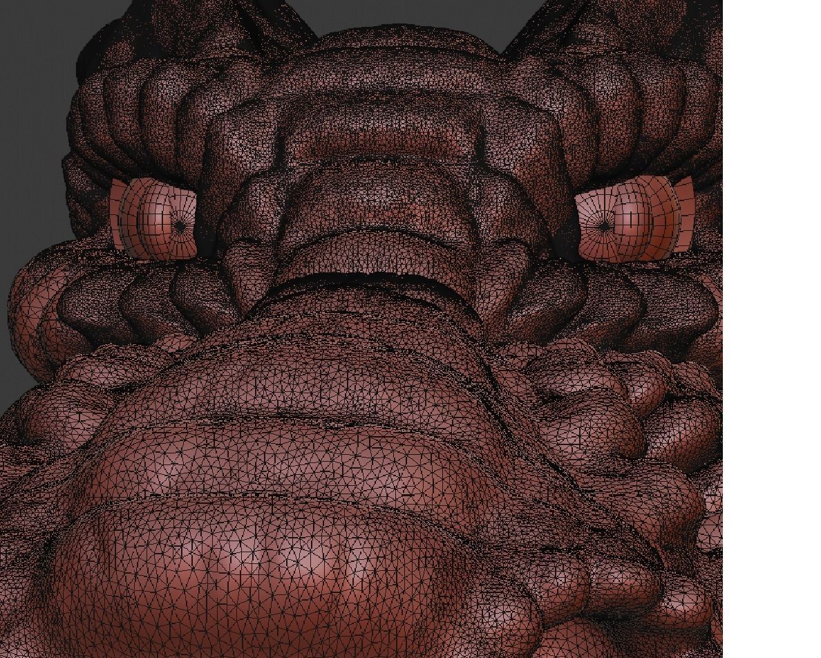 Fantasy dragon head 3D print model_8