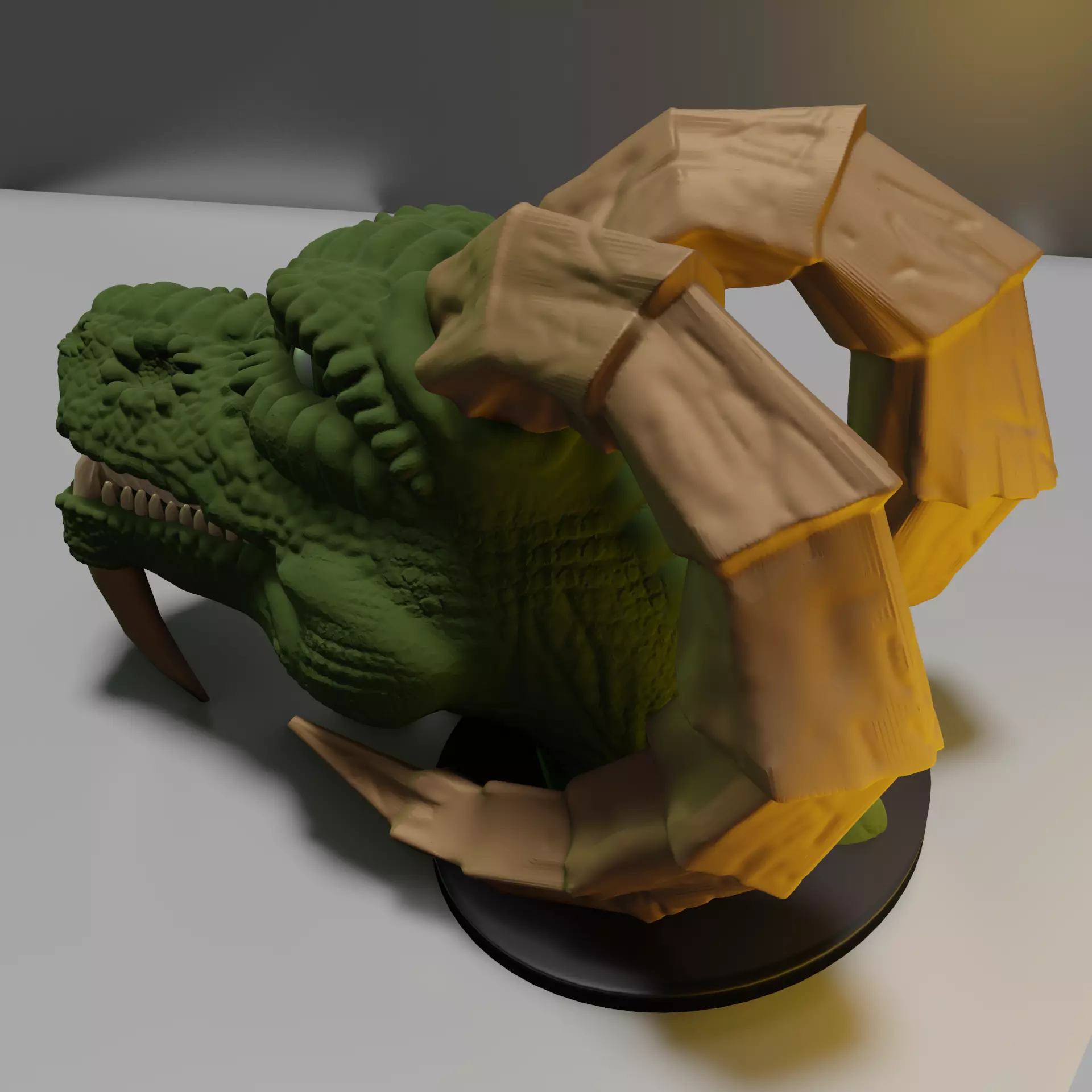 Fantasy dragon head 3D print model_0