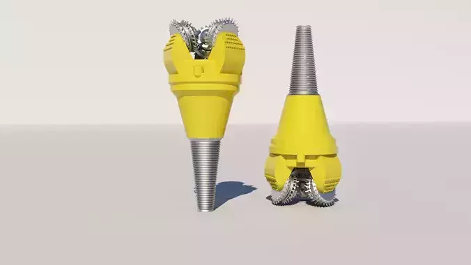 Tricone Drill Bit 3D model 3D model