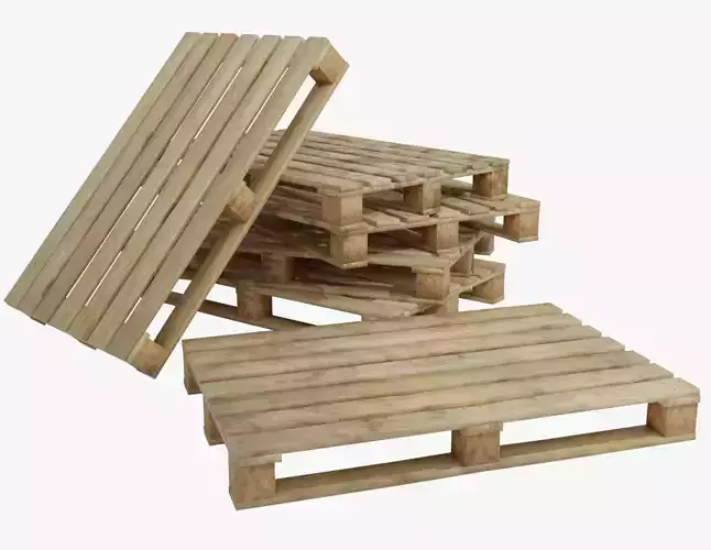 Wooden pallet low poly Free low-poly 3D model