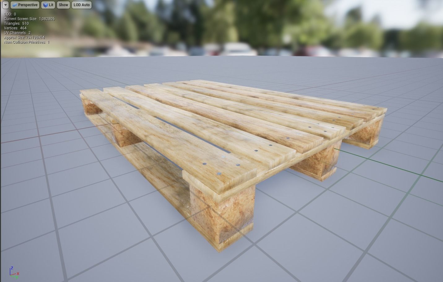 Wooden pallet low poly Free low-poly 3D model_5