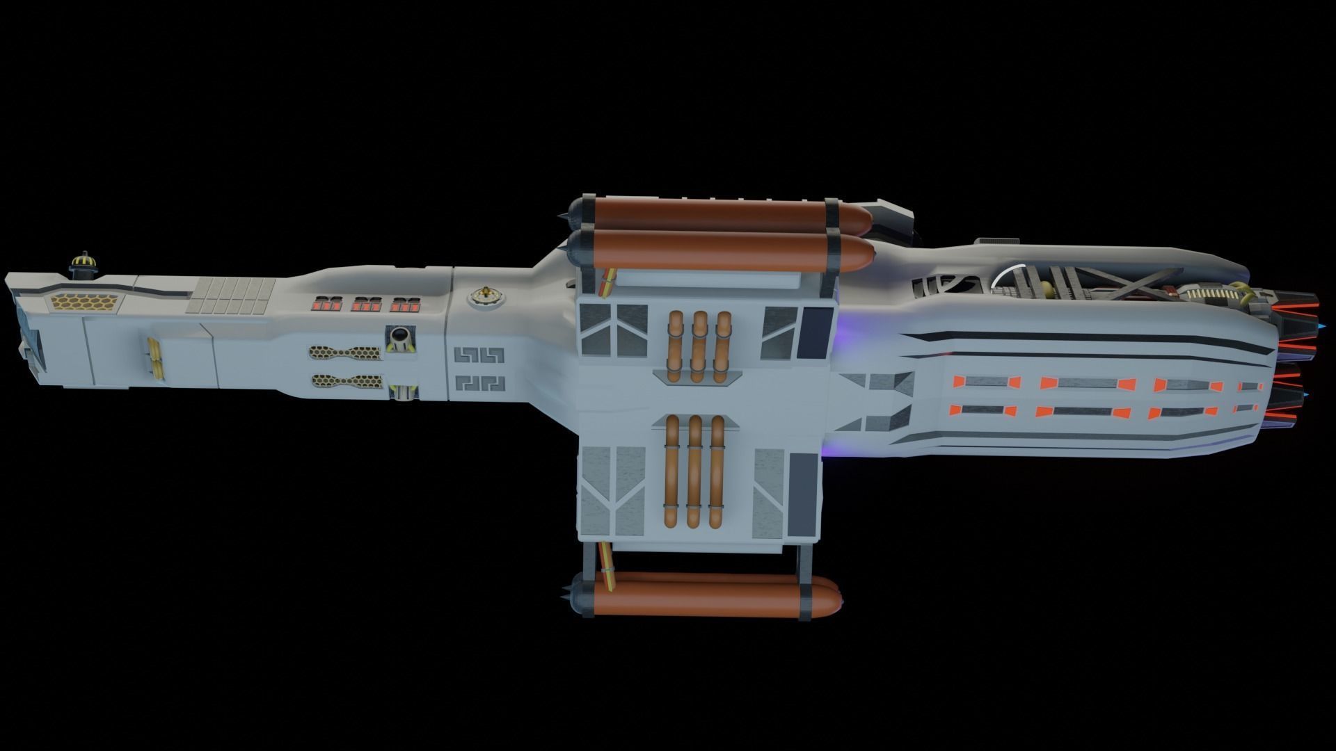 science spaceship 3D model_3