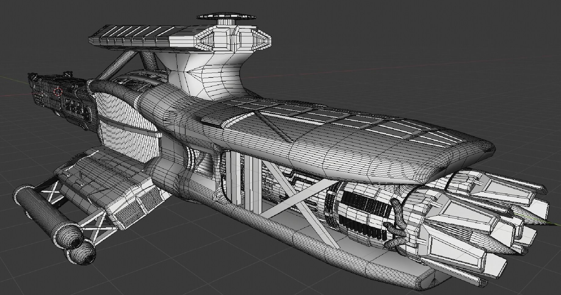 science spaceship 3D model_12