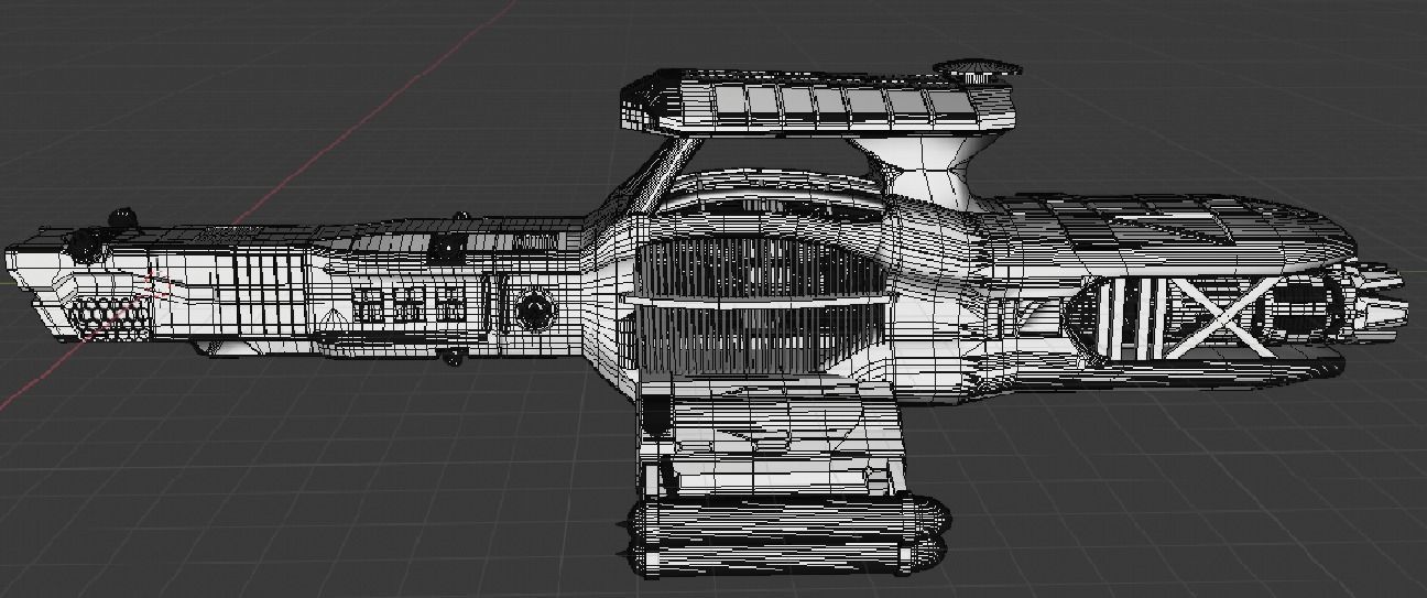 science spaceship 3D model_10