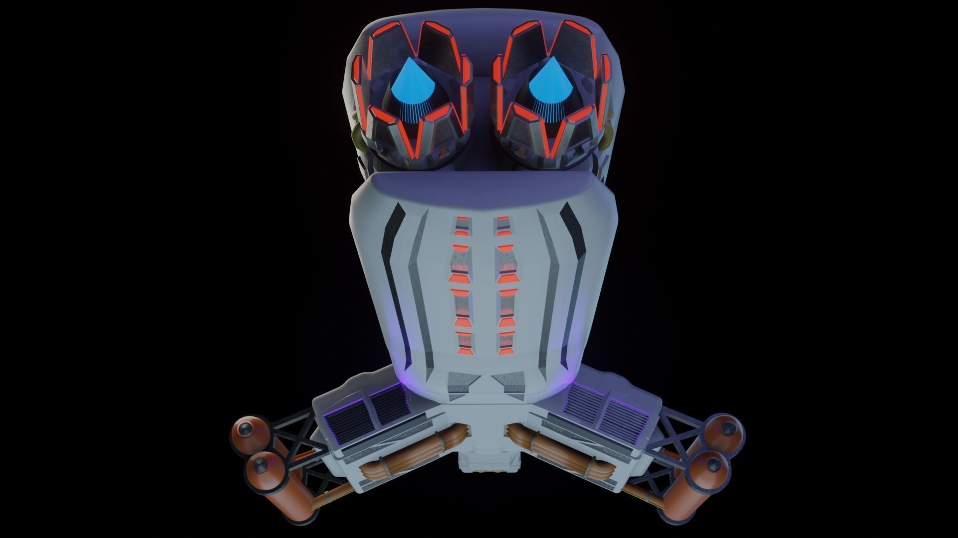 science spaceship 3D model_6