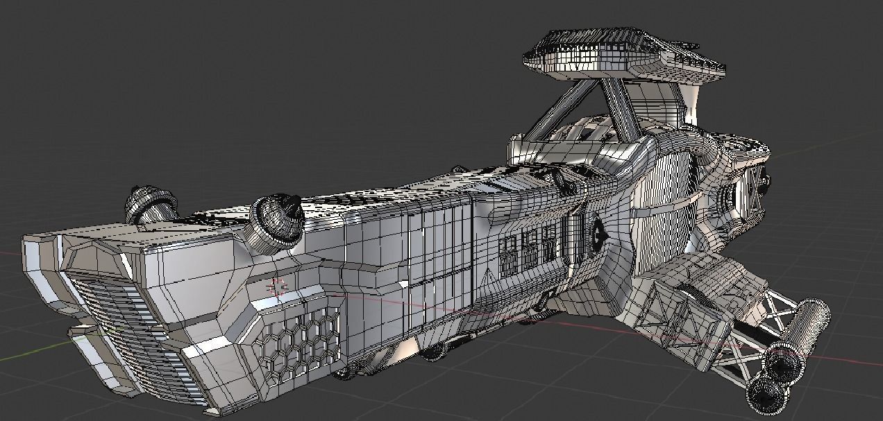 science spaceship 3D model_13