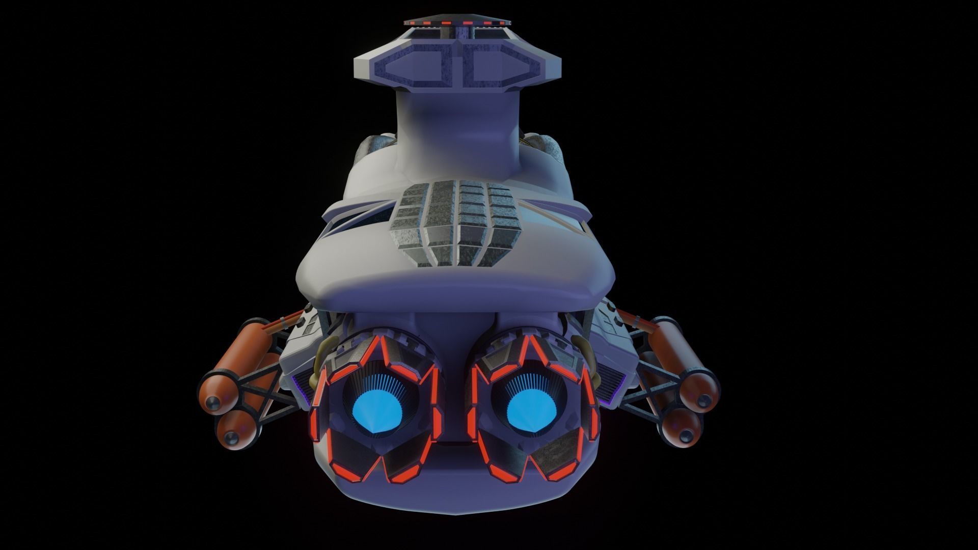 science spaceship 3D model_5