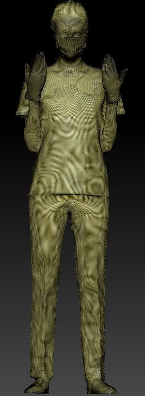 Young nurse in a sterile surgical mask and gloves 204 Low-poly 3D model_5