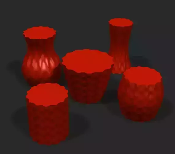 Cups and vases - wavy surface