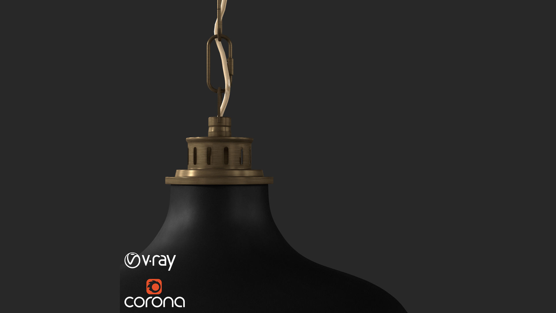 Cadence 2 - Light Single Dome Pendant 3D model_1
