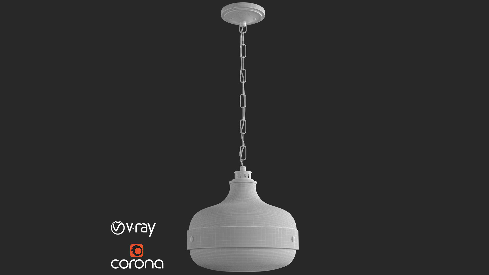 Cadence 2 - Light Single Dome Pendant 3D model_2