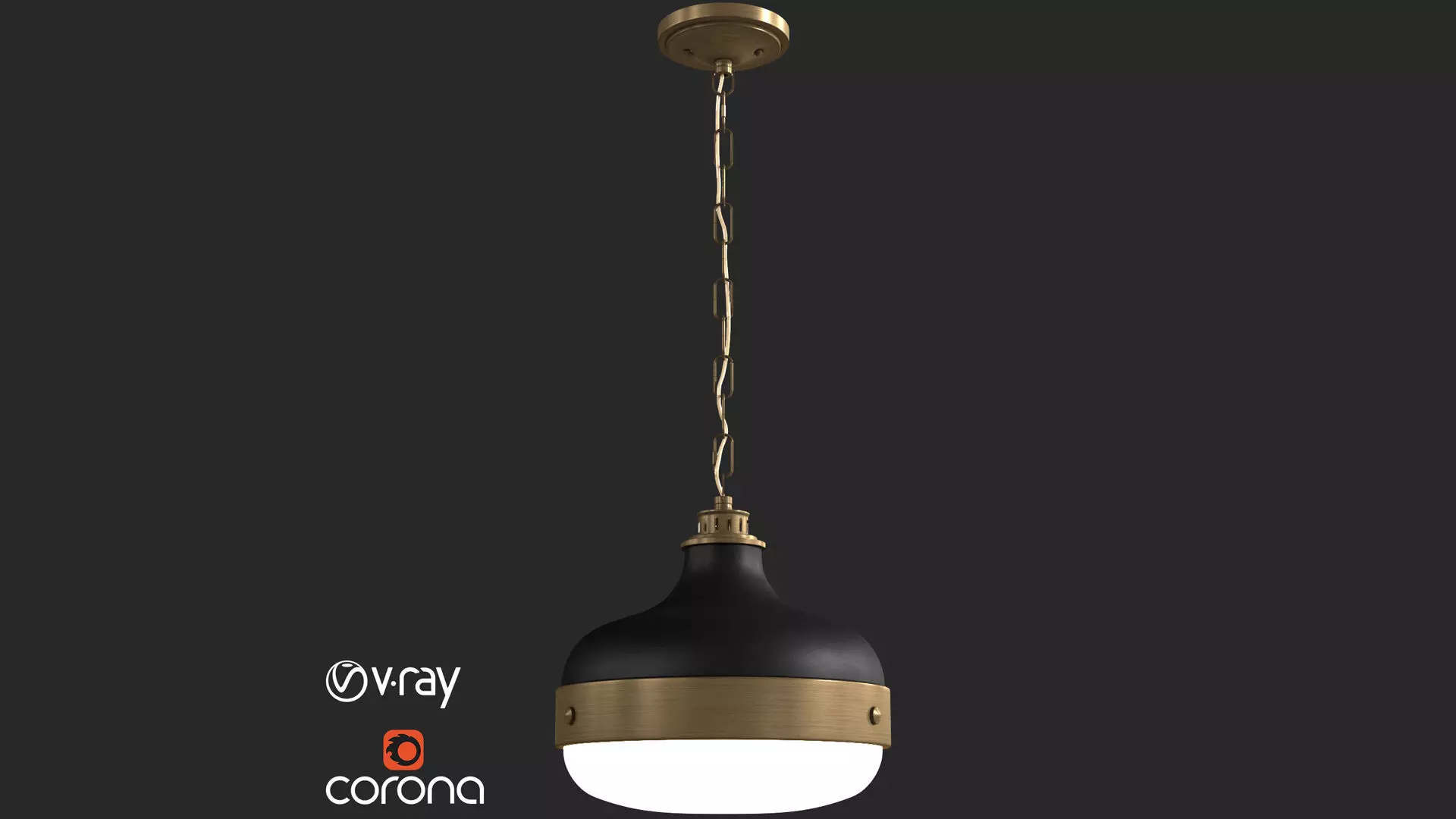 Cadence 2 - Light Single Dome Pendant 3D model_0