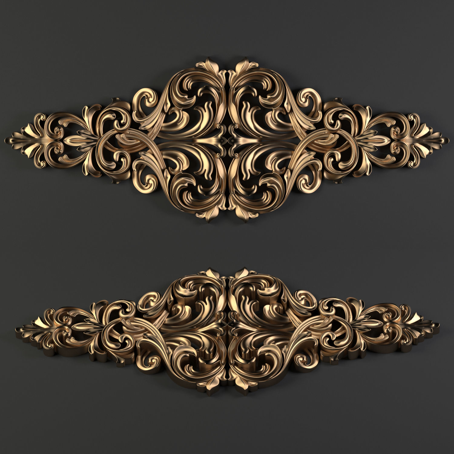Decorative Floral Ornament-01 3D model_1