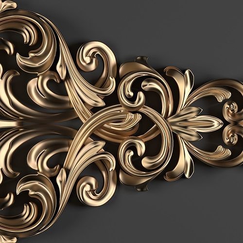 Decorative Floral Ornament-01 3D model