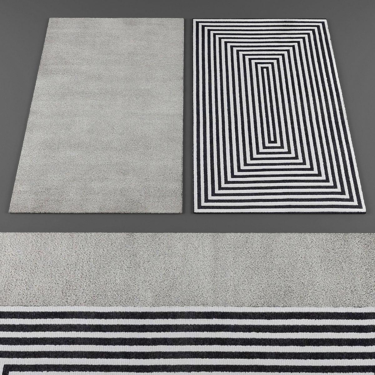 Rugs collection 187 Low-poly 3D model_1