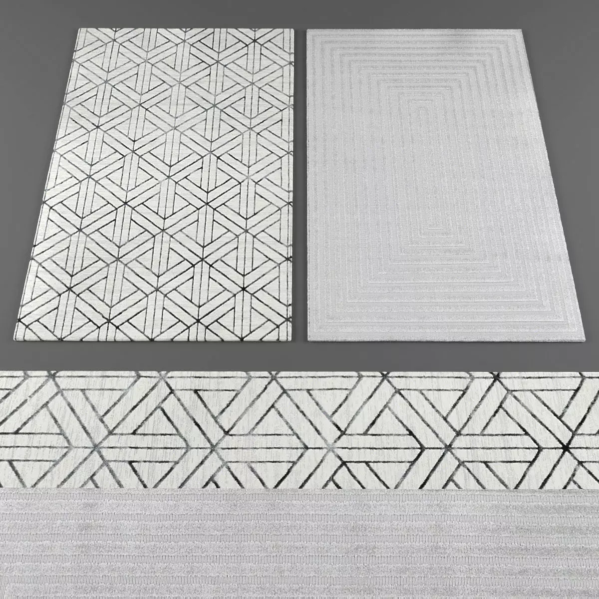 Rugs collection 187 Low-poly 3D model_0