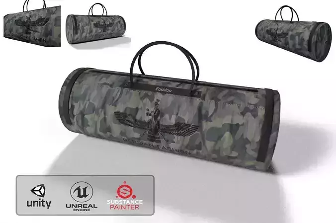 military backpack-bag sport Low-poly 3D model