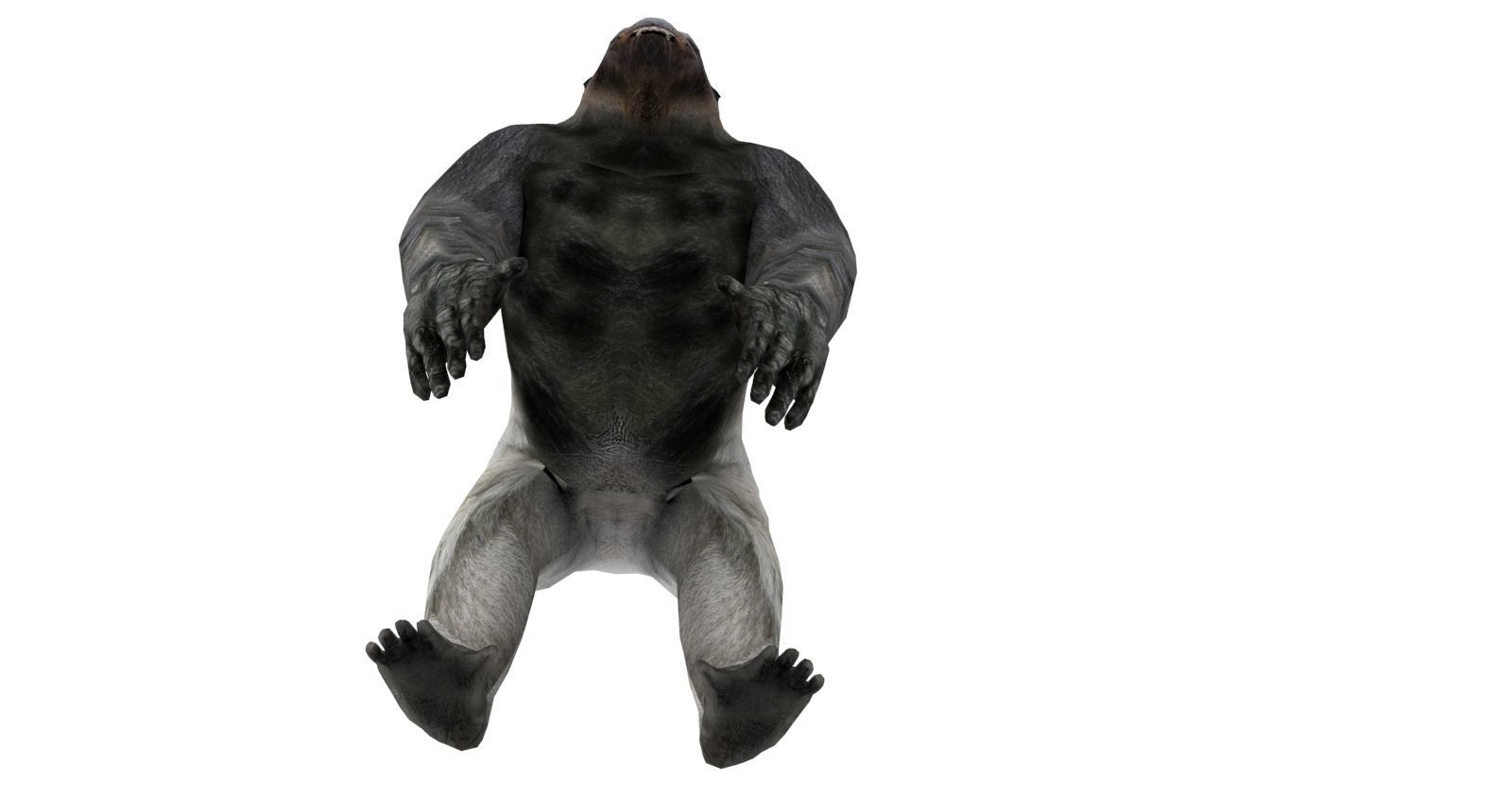 3D Model Gorilla Animated and Rigged Low-poly 3D model_10