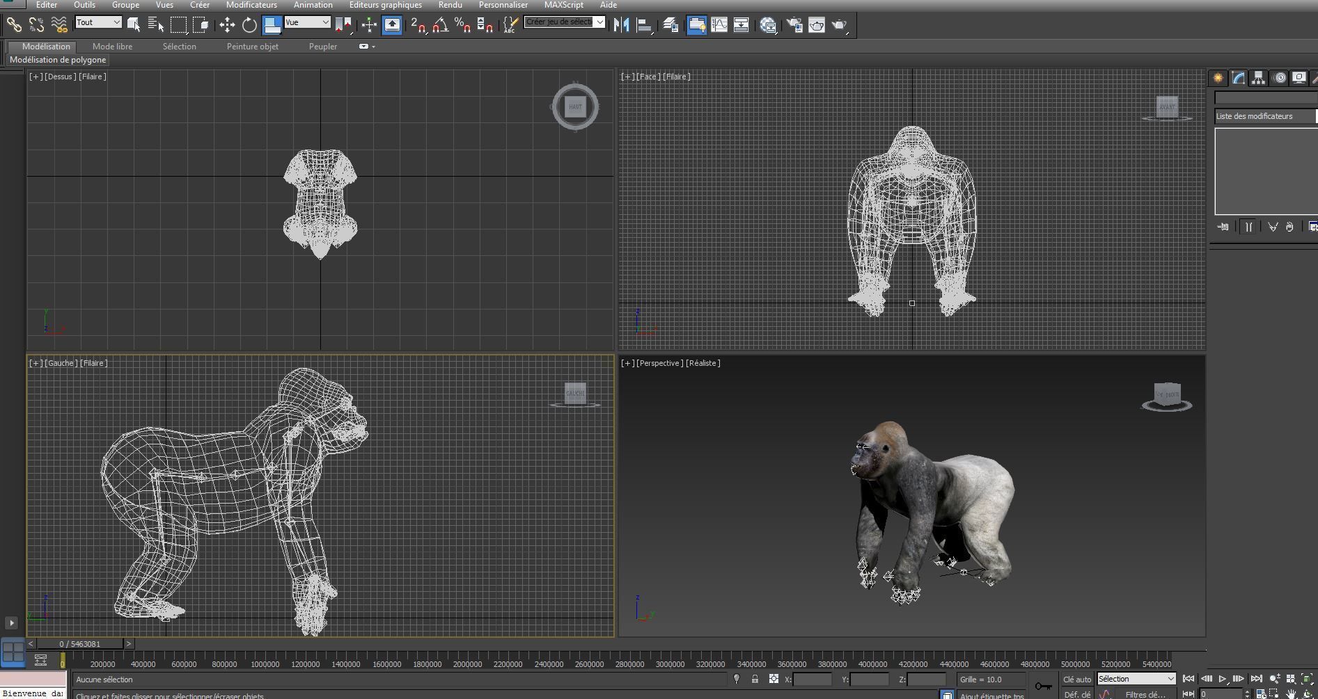 3D Model Gorilla Animated and Rigged Low-poly 3D model_19