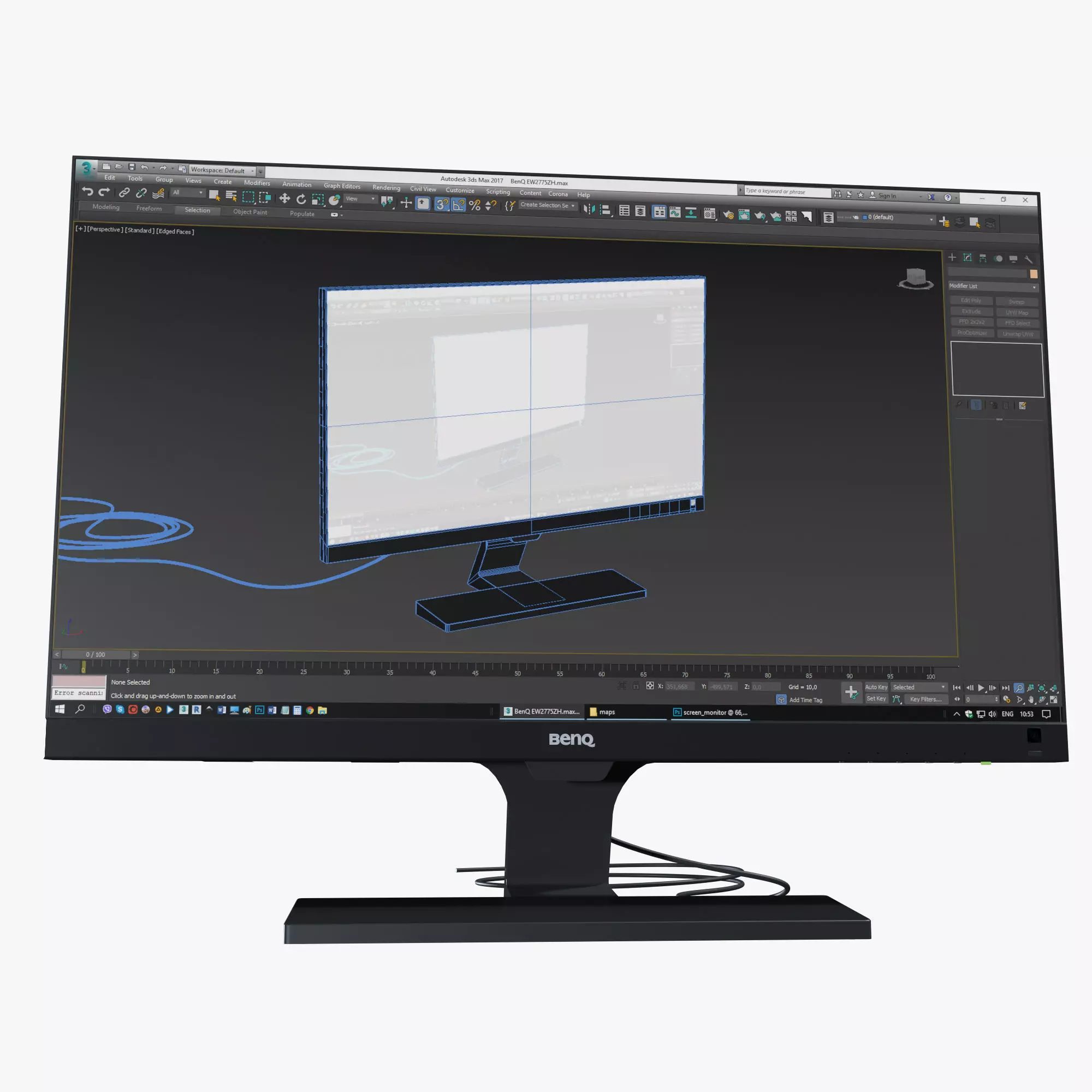 Monitor BenQ 3D model_0