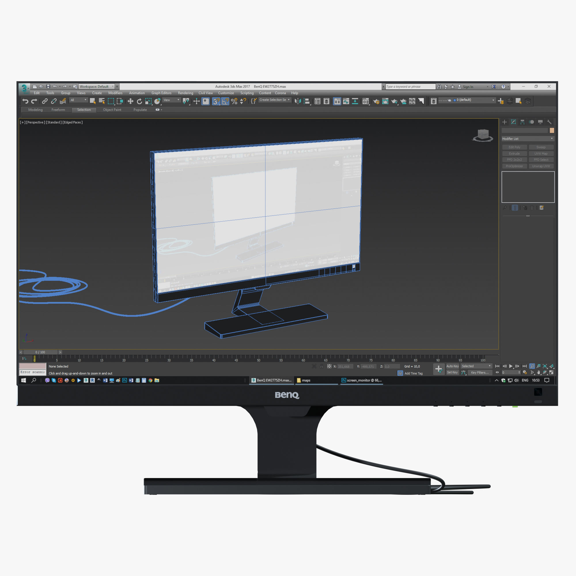Monitor BenQ 3D model_1
