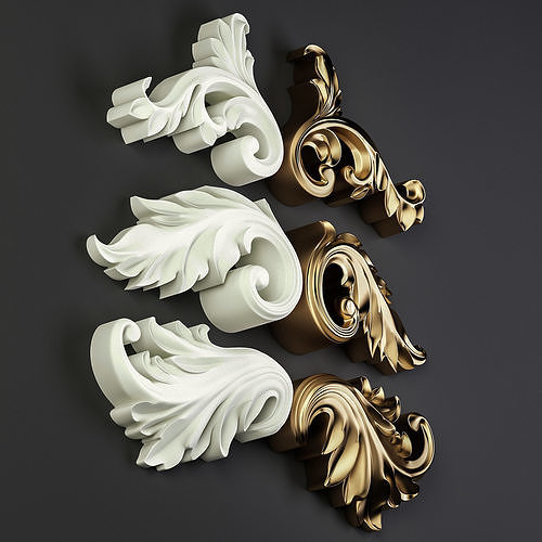 Decorative Floral Ornament-02 3D model